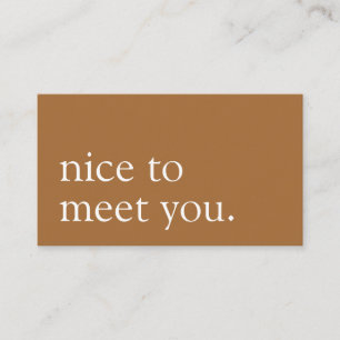 Carte De Visite Un minimaliste agréable de se rencontrer pour sal