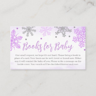 Carte De Visite Un petit Baby shower Snowflake Livres pour bébé