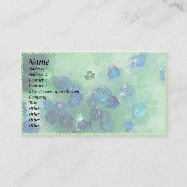 Carte De Visite Un shamrock qui a de la chance ! Modèle (Devant)
