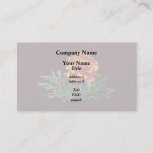 Carte De Visite Un souci orange avec des pointes jaunes