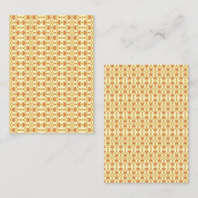 Carte De Visite un superbe design Arrière - plan jaune et blanc (Devant / Derrière)
