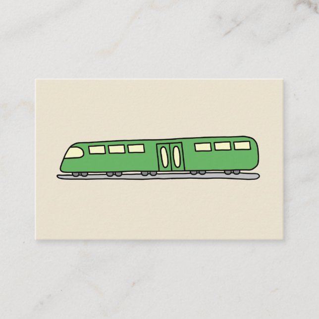 Carte De Visite Un train vert (Devant)