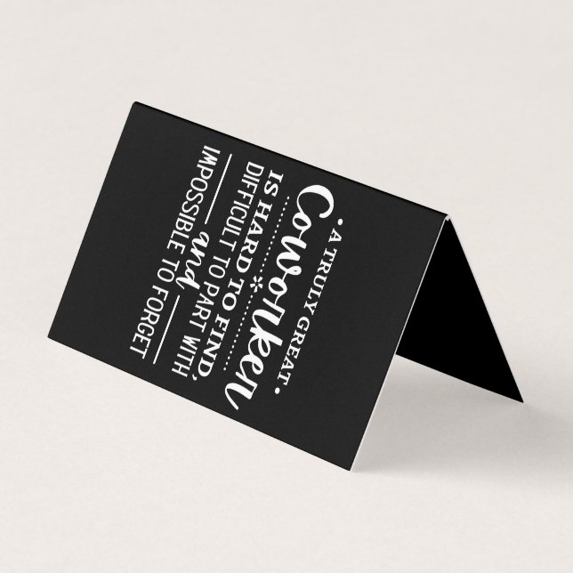Carte De Visite Un vrai grand collègue (Devant)