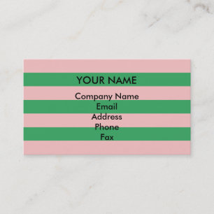 Carte De Visite Une bande rose et verte Toute taille/forme