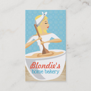 Carte De Visite Une boulangerie qui fait cuire les cheveux blonds 