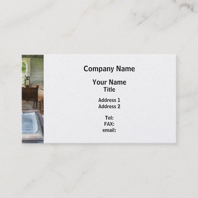 Carte De Visite Une école de pièce avec le livre (Devant)