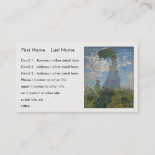 Carte De Visite Une femme Claude Monet avec un parasol (La promena