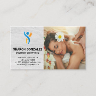 Carte De Visite Une Femme Qui Reprend Le Massage