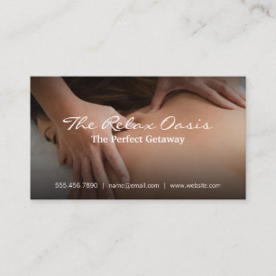 Carte De Visite Une Femme Qui Reprend Le Massage   Spa