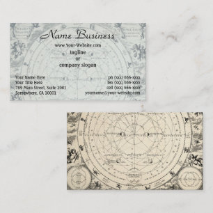 Carte De Visite Une illustration antique de l'astrologie et de l'a