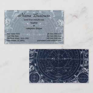 Carte De Visite Une illustration antique de l'astrologie et de l'a