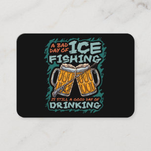 Carte De Visite Une mauvaise journée de pêche sur glace humour drô