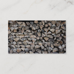 Carte De Visite Une pile des rondins en bois de coupe