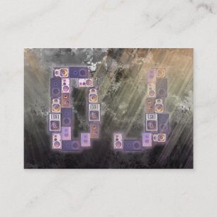 Carte De Visite Une pile du DJ de cool de businesscard de