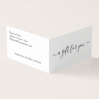 Carte De Visite Une Typographie Simple Un Cadeau Pour Vous