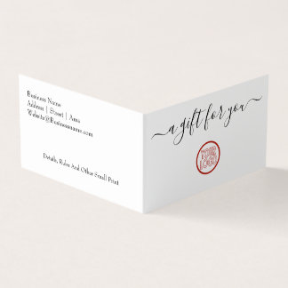 Carte De Visite Une Typographie Simple Un Cadeau Pour Vous Avec Lo