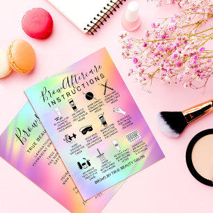 Carte De Visite Unicorn Holographic Brows Aftercare Icon Business
