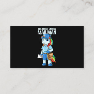 Carte De Visite Unicorn Mailman Délivrant Magic Funny Postal Work