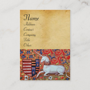Carte De Visite UNICORN / Parchemin Brown antique