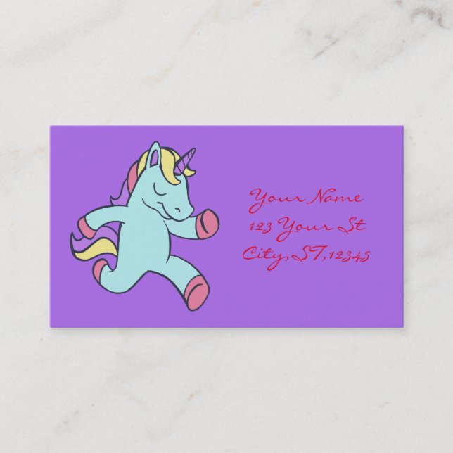 Carte De Visite Unicorne Bleue Courant Thunder_Cove Thunder_Cove (Devant)