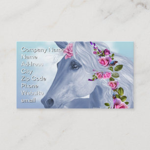 Carte De Visite Unicorne et Rose