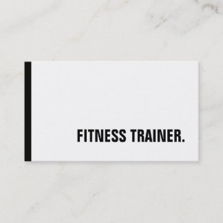 Carte De Visite Unique Black White Fitness Trainer Special Sole