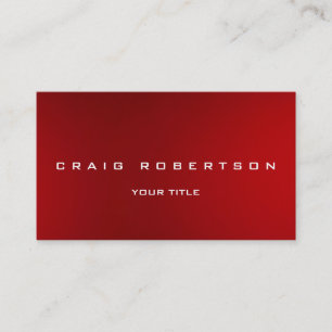 Carte de visite unique de consultant moderne rouge