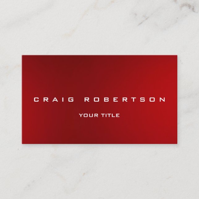 Carte de visite unique de consultant moderne rouge (Devant)