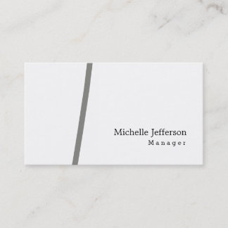 Carte De Visite Unique Design Gris Blanc Moderne Simple
