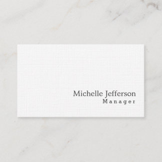 Carte De Visite Unique Design Linge Élégant Simple