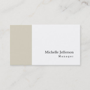 Carte De Visite Unique Design Moderne Plaine Simple Minimaliste