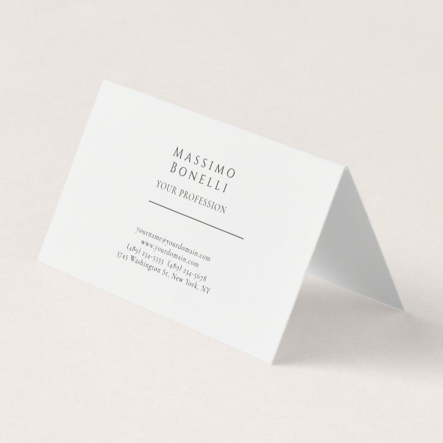 Carte De Visite Unique Élégant Simple Simple Spécial (Devant)