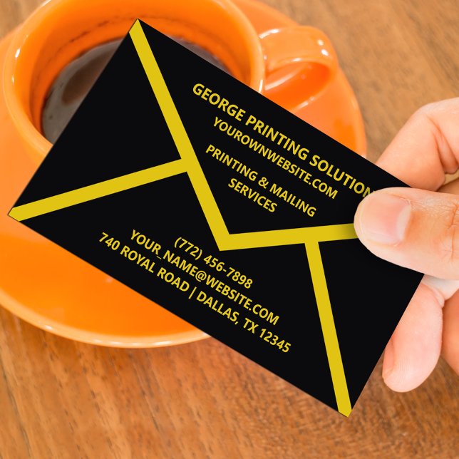 Carte de visite unique forme enveloppe (Créateur téléchargé)