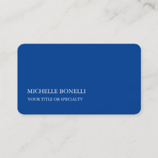 Carte De Visite Unique minimaliste moderne bleu profond