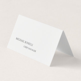 Carte De Visite Unique minimaliste moderne noir et blanc