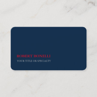 Carte De Visite Unique Moderne Collège Marine Bleu Stylish Minimal