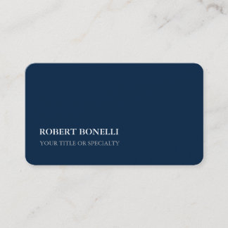 Carte De Visite Unique Moderne Collège Marine Bleu Stylish Minimal