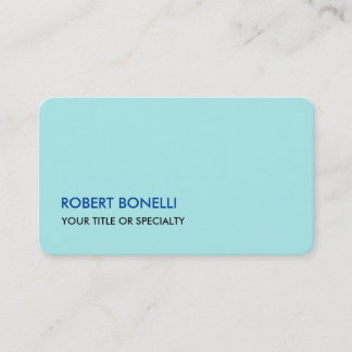 Carte De Visite Unique Moderne Et Design, Pale Turquoise