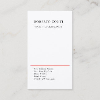Carte De Visite Unique moderne minimaliste en soie Premium