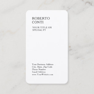 Carte De Visite Unique moderne minimaliste en soie Premium