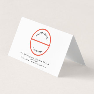 Carte De Visite Unique moderne minimaliste rouge noir blanc courbu