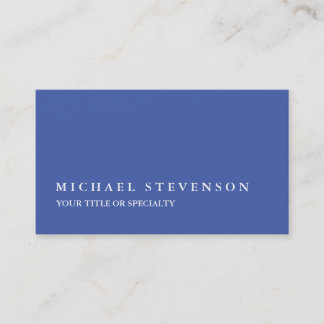 Carte De Visite Unique Moderne Moyen Bleu Minimaliste
