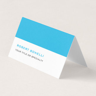 Carte De Visite Unique moderne Perle Premium minimaliste bleu blan