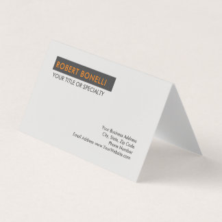 Carte De Visite Unique moderne Platine gris minimaliste