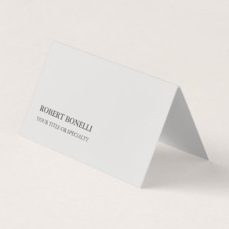 Carte De Visite Unique moderne Platinum Gris élégant minimaliste