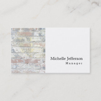 Carte De Visite Unique Mur élégant Blanc Moderne Plaine Simple