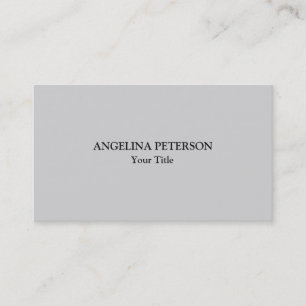 Carte De Visite Unique Original Plain Professional Gris clair