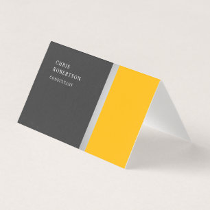 Carte De Visite Unique spécial coloré gris jaune tendance