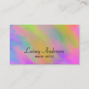 Carte De Visite Unique tendance Neon rose bleu