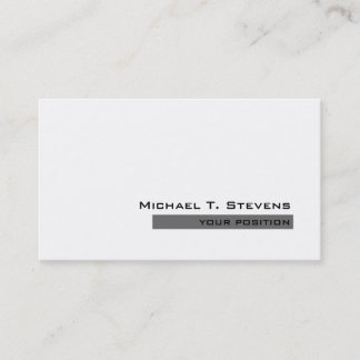 Carte De Visite Unique tendance White Grey Professionnel Moderne